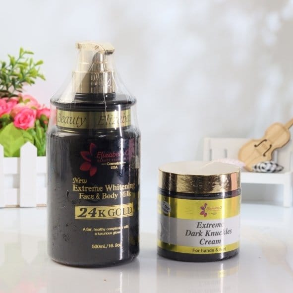 24k gold brightening Body Milk &amp; Dark hands/feet cream