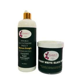 Luxury White Body Lotion &amp; Snow White Black Soap- 2 piece set