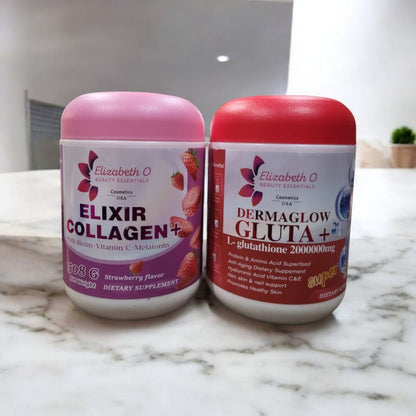Dermaglow Gluta Plus + Elixir Collagen Set (2 pieces)